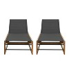 Outdoor Chaise Lounge, Patio Reclining Chair with Adjustable Backrest, Wooden Sunbathing Chair for Patio Pool Garden Backyard - 2 of 4