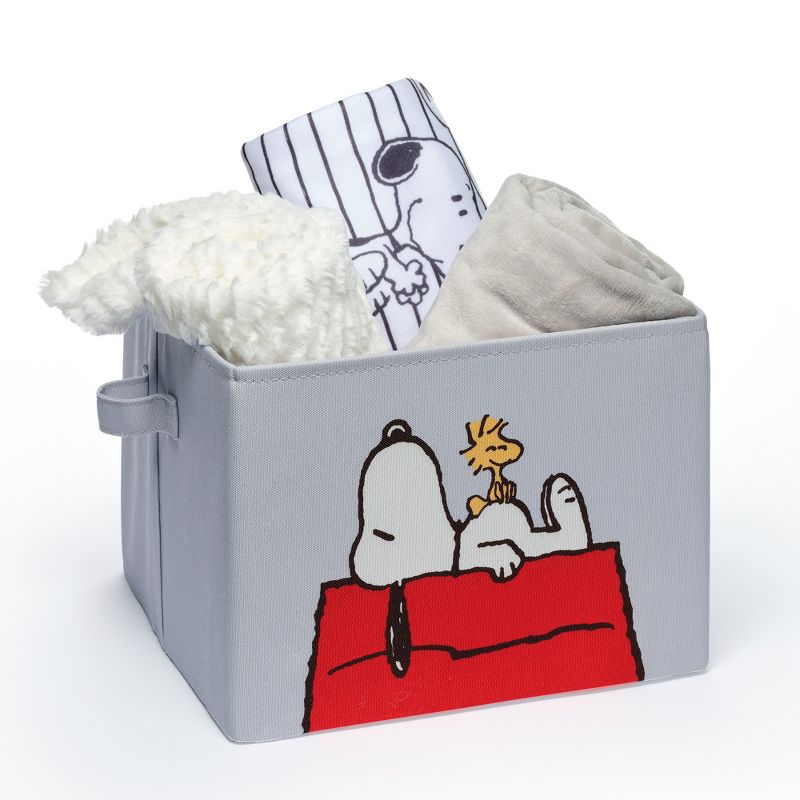 Lambs & Ivy Snoopy Foldable/Collapsible Storage Bin/Basket Organizer w/ Handles, 4 of 5