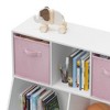 GlasFlength Decorative Storage Cabinets Farmhouse Modern Style，Ample Storage, Natural with Spaious Compartment，White, 35.43"*11.81"*29.52" - 2 of 4