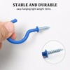 Unique Bargains Home Office Vinyl Coated Metal Ceiling Hooks 2" 10 Pcs - 4 of 4