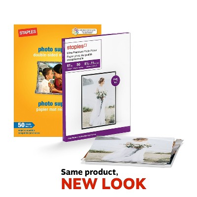 Staples Ultra Premium Matte Photo Paper 8.5" x 11" 50/Pack (19895-CC) 19895-CC/US