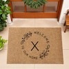 Personalization Mall Welcome Wreath Personalized 18x27 Synthetic Coir Doormat - 3 of 4