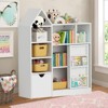 ODK 44" Kids Bookshelf Toy Storage, Kids Bookshelf with Removable Drawers, 8 Storage Cubby & Sliding Door, Kids Reading Nook for Playroom Classroom - 3 of 4