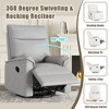 360° Swivel Recliner Chair, Swivel Recliner With Padded Back And Cushions, Reclining Pull Device, Tiltable Steel System - 4 of 4