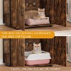 Homhougo Cat Litter Box Enclosure with Shelf Storage, Enclosed Litter Box - Large Cat House Furniture with Ventilation Holes - 3 of 4