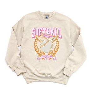 Simply Sage Market Women's Graphic Sweatshirt Softball Mom Crossed Bats - 1 of 3