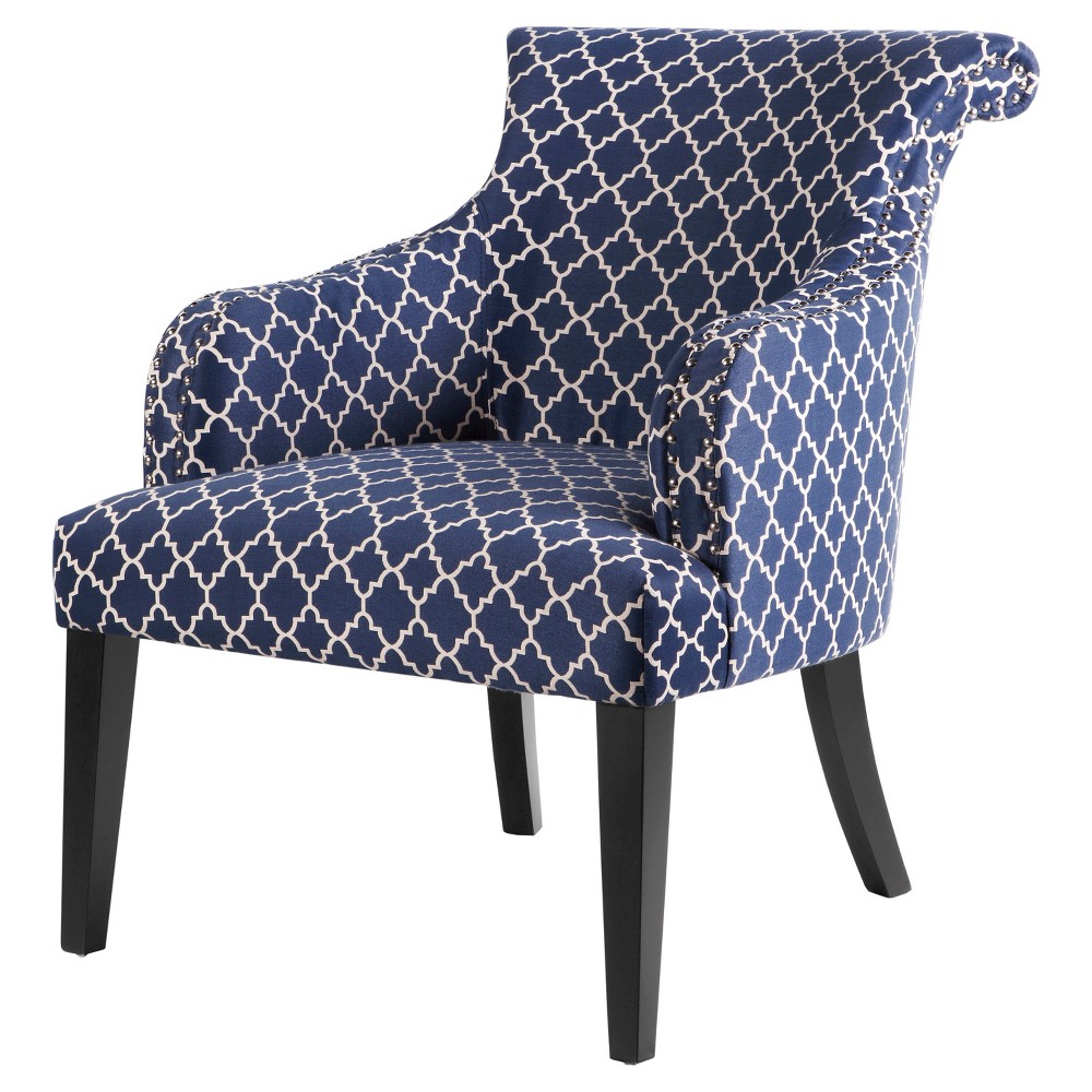 UPC 675716530730 product image for Upholstered Chair: Alexis Rollback Accent Chair - Navy | upcitemdb.com