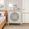 TIRAMISUBEST Hollow-Carved 3-Drawer Dresser with Metal Handles, Sturdy Storage Cabinet for Entryway, Bedroom, Living Room - 2 of 4