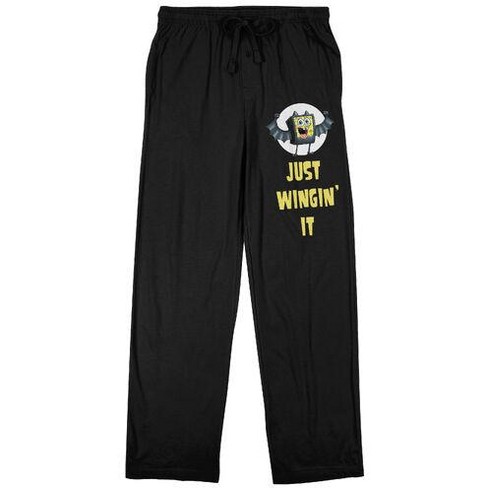 SpongeBob SquarePants Halloween Men's Black Sleep Pants - image 1 of 4