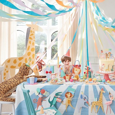 Colorful Animal Parade Paper Party Favor Bags Pack of 8