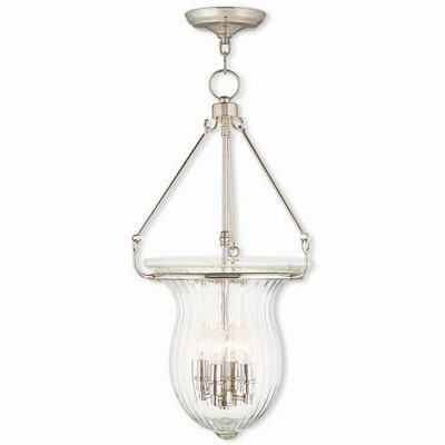 Livex Lighting Andover 4 - Light Pendant in  Polished Nickel