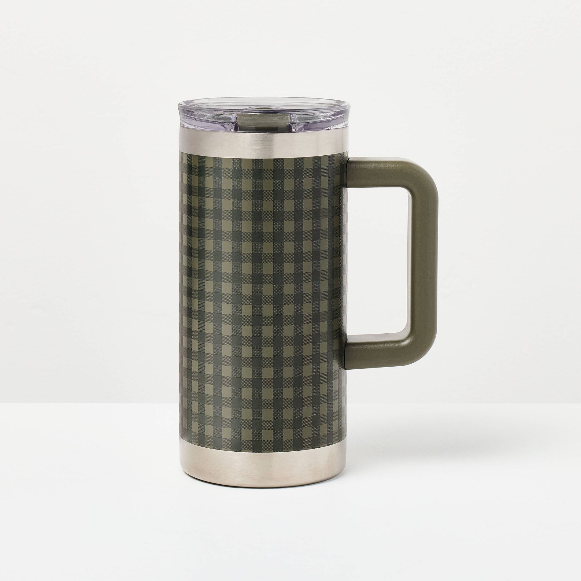 20 fl oz Stainless Steel Insulated Tumbler Gingham - Hearth & Hand™ with Magnolia
