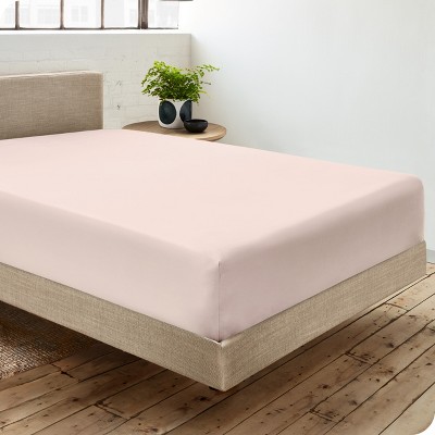 Dusty Pink Organic Cotton Percale Twin Fitted Sheet
