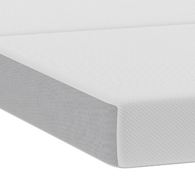 Portable Tri-Fold Gray Memory Foam Sofa Bed