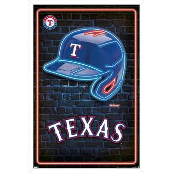 MLB Texas Rangers - Logo 17 Wall Poster, 22.375 x 34, Framed 