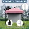 10'x10' Outdoor Canopy Tent with Sidewall, Easy Pop Up with Vented Roof, Outdoor Sun Shade for Garden Commercial Party - 4 of 4
