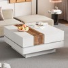MAYEERTY 31.4" x 31.4" Square Coffee Table with Sliding Tabletop, Center Table with Hidden Storage, Extendable Table - 2 of 4
