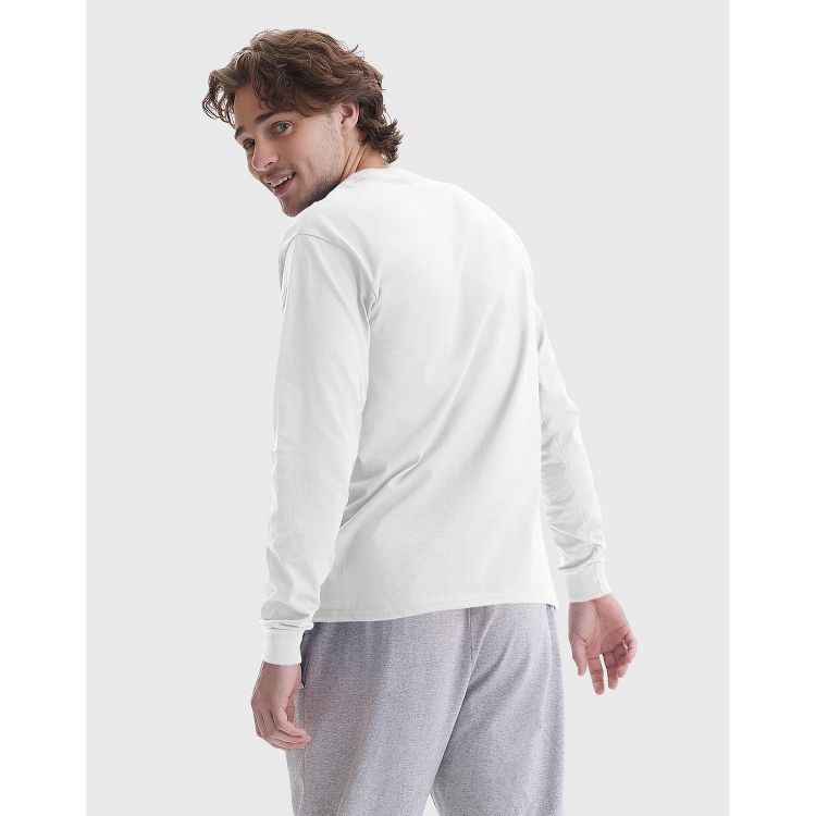 Hanes Beefy Men's Long Sleeve T-Shirt, Cotton, 3 of 4