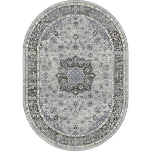 Ancient Garden 57559 Silver/Grey 5.3X7.7 Ov Oval - 1 of 4
