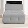 Mjkone Velvet Single Sofa, 1-Seater Modular Sofa Couch with Rivet Trim for Living Room - 4 of 4