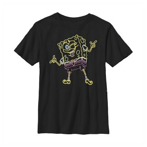 Boy's SpongeBob SquarePants Neon Attitude T-Shirt - 1 of 4