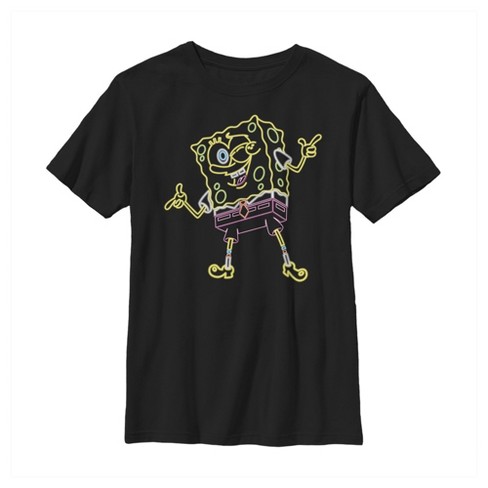 Boy S Spongebob Squarepants Neon Attitude T Shirt Target - mash roblox t shirt