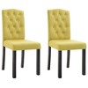 vidaXL Dining Chairs 2 pcs Green Fabric - 2 of 4