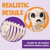 Joyfy 12.6" Halloween Decorations Dog Puppy Skeleton Full Body Posable for Spooky Scene Decor Halloween Party Favors Haunted House Graveyard Props - 3 of 4