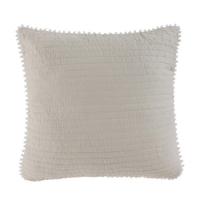 Pom Pom Taupe Euro Sham - Levtex Home