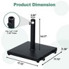 Aoodor 39 lb Outdoor Patio Umbrella Base, Heavy Duty Square Concrete Umbrella Stand, Market Umbrella Pole Stand for Deck, Poolside, Balcony-Black - 3 of 4