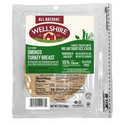 Wellshire Smoked Deli Turkey Breast - 7oz