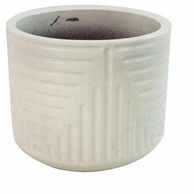 SpassWay 16" Dia Outdoor Indoor Ceramic Planter Pot Decorative Planter with Drainage Hole Patio Flower Pot