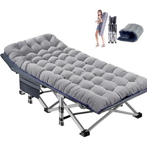 Docred Folding Camping Cot with Mattress & Carry Bag for Adults – Standard & Oversized XXL, Single & 2-Pack Outdoor Sleeping Bed Options - 1 of 4