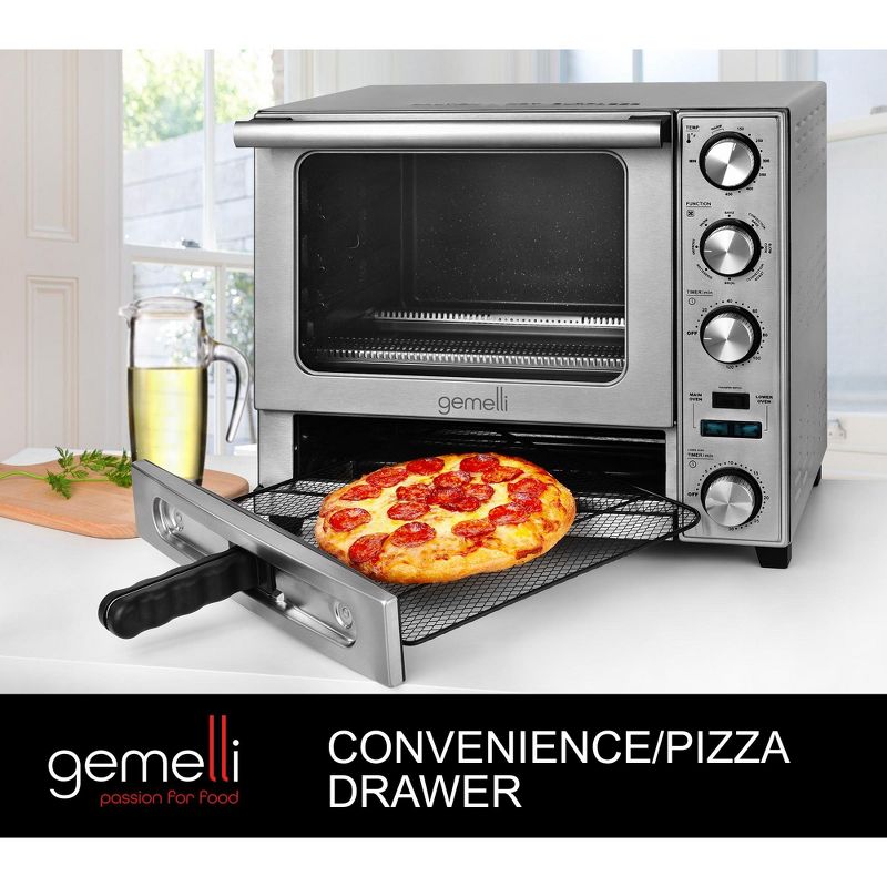 Gemelli Home Oven, Professional Grade Convection Oven with Built-In Rotisserie, 3 of 10