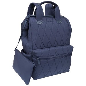 Max Studio Diamond Quilted Nylon Backpack with Front Zippered Pocket - 1 of 4