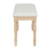 Vynxaria Vintage Solid Rubberwood Bench (50.4"L)6-Leg Durable Build, 330lbs Capacity, Distressed White/Worn-Out Finish Options - 4 of 4