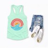Simply Sage Market Ocean Circle Retro Racerback Tank - 3 of 4