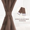 Unique Bargains Blackout Tie Up Pocket Window Door Curtain 1 Panel - 4 of 4