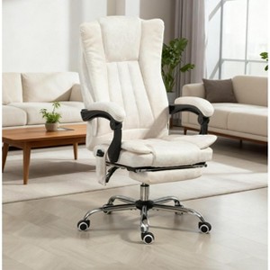 Reclining Office Chair with Massage, Adjustable Height and Footrest, Swivel Task Chair for Home or Work-3irtyhousy - 1 of 4