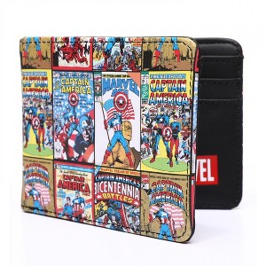 Adult Captain America Greatest Comic Covers Slim Bi-Fold Wallet - 1 of 3