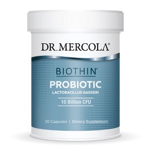 Dr. Mercola Biothin Probiotic 10 Billion CFU, 30 Servings (30 Capsules), Dietary Supplement, Supports Digestive Health, Non GMO - 1 of 4