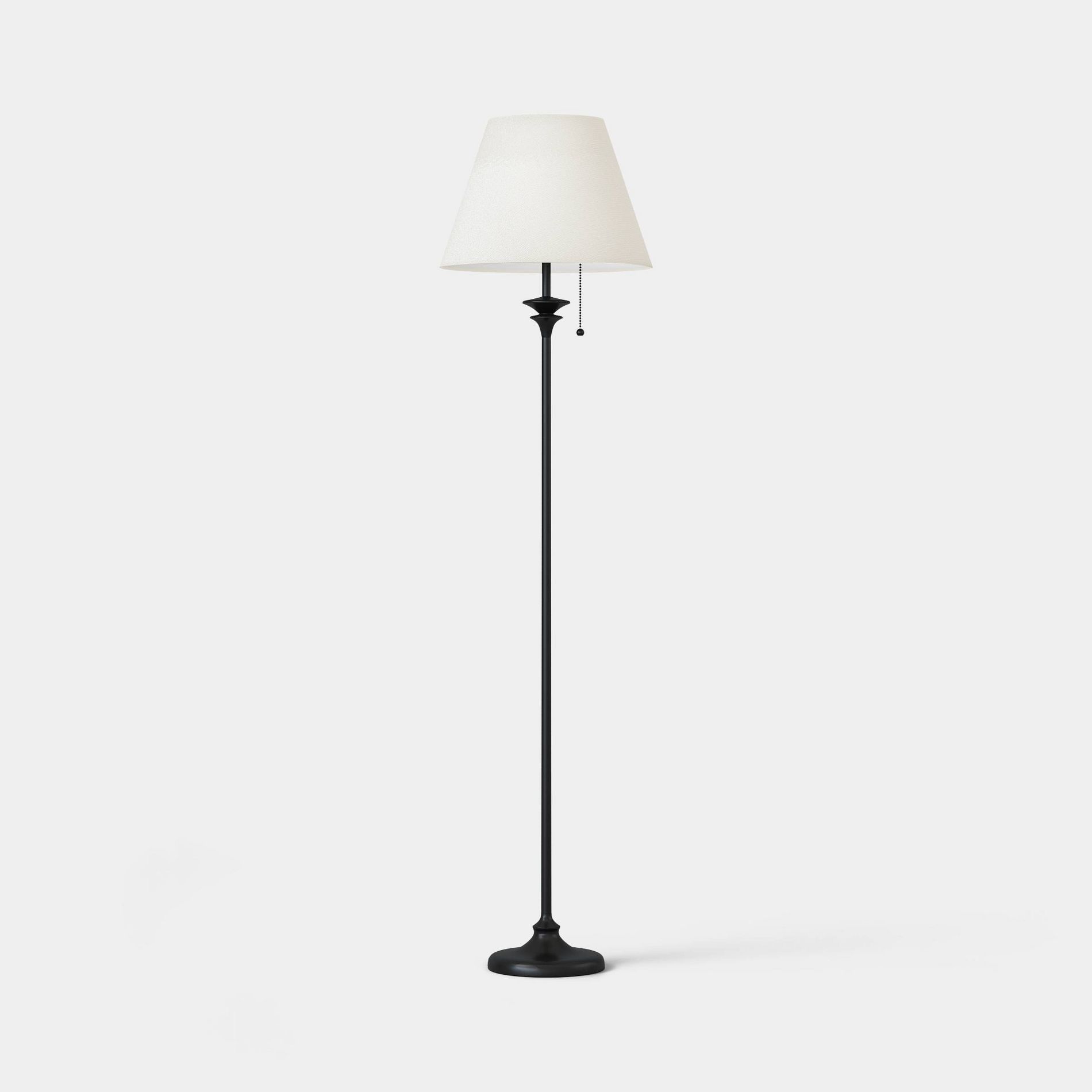 Turned Metal Collection Floor Lamp Black - Threshold™
