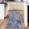 Fulvari Washable Area Rug Vintage Trellis Accent Rug with Non-Slip Backing, Farmhouse Floral Print Indoor Carpet,Bedroom, Kitchen - 4 of 4