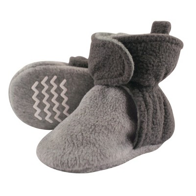 Hudson Baby Baby And Toddler Cozy Fleece Booties, Charcoal Heather Gray ...