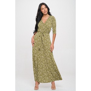 WEST K Women's Grace Faux-Wrap Maxi Dress with Tie Waist - 1 of 4