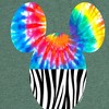 Women's - Disney - Tie Dye Zebra Print Mickey Short Sleeve Graphic T-Shirt - 2 of 4