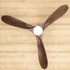 Famapy 59.8-Inch Ceiling Fan Light Curved-Blade Solid Woo Dark brown 3-Color Lighting + 6-Speed + Reversible Airflow + Timers for Indoor/Outdoor - 3 of 4