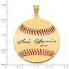 Black Bow Jewelry 14K Gold Plated Luis Aparicio Signature LG Enamel Baseball Pendant - 4 of 4