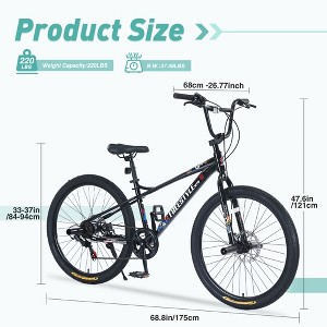 Freestyle Kids Bike Double Disc Brakes 26 Inch Children's Bicycle for Boys Girls Age 12+ Years - 1 of 4
