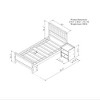 Dovelina Twin Bed with Headboard and Footboard for Kids, Teens, Adults,with a Nightstand, White - 4 of 4